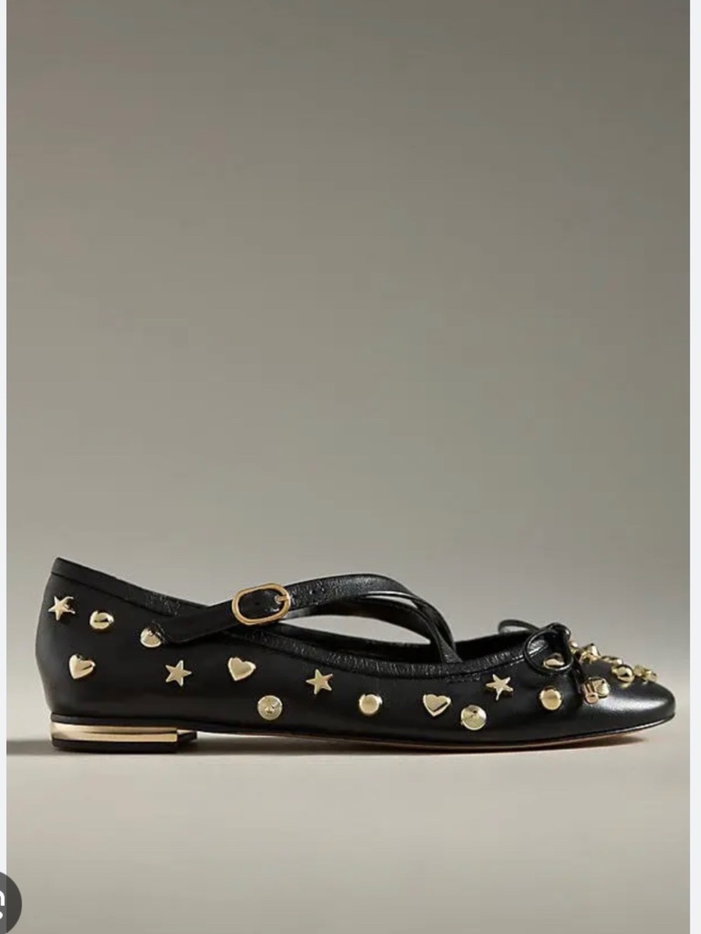 Vicenza Black Embellished Ballet Flat
